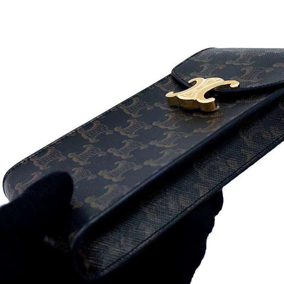 CELINE Triomphe Mobile Pouch 10K682DS3.04LU Shoulder Bag - Picture 8 of 13